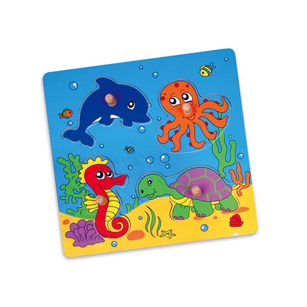 59564  Wooden Flat Puzzles - Sea Animals